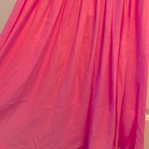 Amanda Uprichard Hot Pink Gisele Midi Dress - Picture 7 of 17